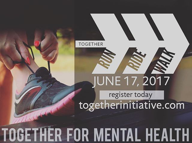 Join us for the Together Run Ride Walk June 17th!
Register today: tiny.cc/2017RRW
#togetherformentalhealth