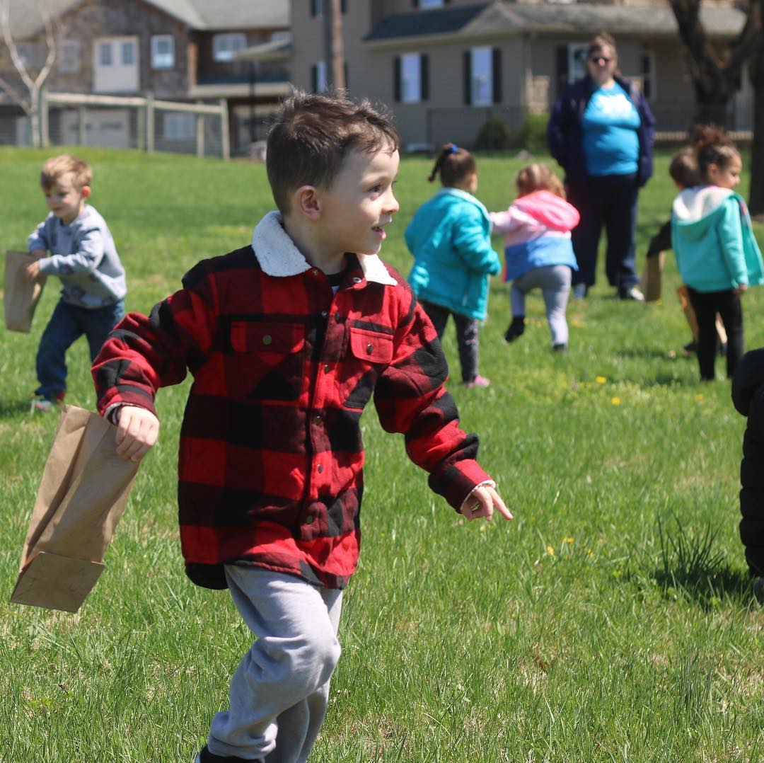 Last week, The Factory Community Care Team hid Easter eggs for the students in the Head Start classrooms at the Together Community Center. The kids had a blast! @cap_lanc